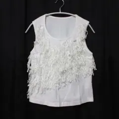 さえら　美品です　トリックトラック　フリンジ　ノースリカットソー