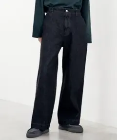ブラックデニム ワイド デニム