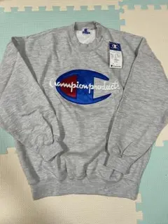 Champion products チャンピオン 刺繍 グレー スウェット L