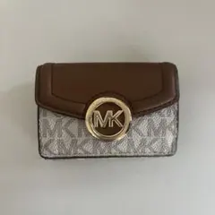 Michael Kors 三つ折り財布 ブラウン/アイボリー
