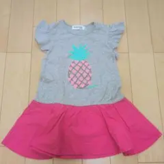 BUZZ FUZZ パイナップル 半袖ワンピース 100cm