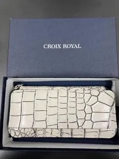 CROIX ROYAL ラウンドファスナー長財布 クロコホワイト【4857】のサムネイル