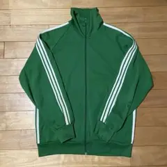 トラックジャケット　ビンテージ　古着　グリーン ジップアップジャケット