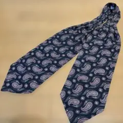 ペイズリー柄 シルク　アスコットタイ　イタリア製　縫製日本　美品