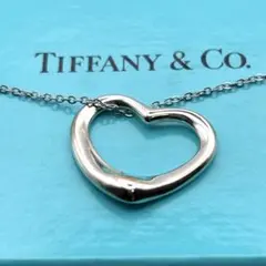 【KING】ティファニー　オープンハートペンダントM チェーン41㎝ Tiffany オープンハートL & Tiffany41㎝太めチェーン♡ - メルカリ