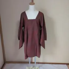 道行コート　赤茶色 シンプル