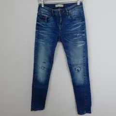 ZARA Z1975 スキニー ジーンズ デニム 36 ストレッチ ダメージ