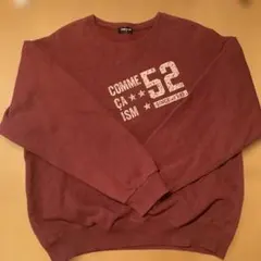 COMME CA ISM バーガンディ スウェット Lサイズ