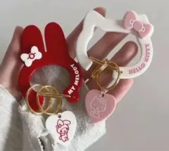 My Melody & Hello Kitty カラビナキーホルダーセット