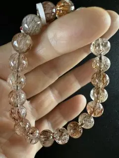 54 ♡ ブラックゴールドスーパーセブン ブレスレット 高品質 高透明感 