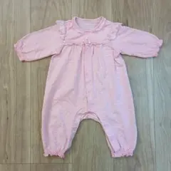 ミキハウス　ピンク ドット柄 ロンパース　70cm