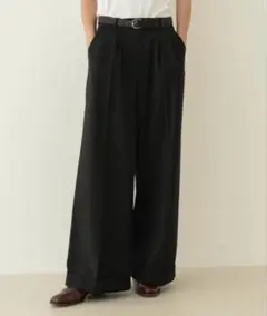 wide baggy slacks / ２タックワイドバギーフレアスラックス