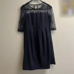 スウィートマミー　マタニティ　フォーマル　ワンピース　ネイビー