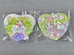 プリパラ 推しちゃれ D賞 ハート 缶バッジ ファルル ② - メルカリ