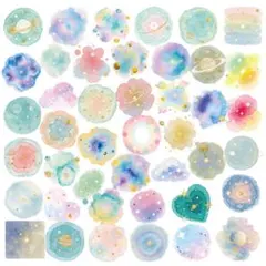 T147／コラージュ素材/海外/ステッカー/シール 宇宙　PET 3