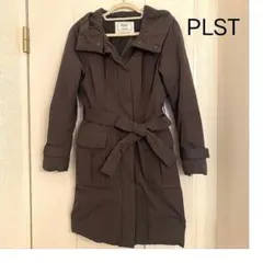【PLST】 美品　ダウンコート4 レディース　L グレー　フード付き