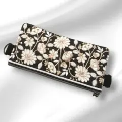 セール⭐　インド刺繍リボン　×　リバティ　タナローン　ボーゼンカ　ポーチ