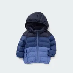 ユニクロ　ウォームパテッドウォッシャブルフルジップパーカー 90cm ネイビー