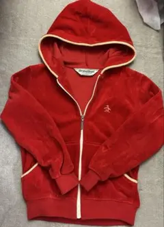 ジップアップパーカー　130 秋冬　スエード調