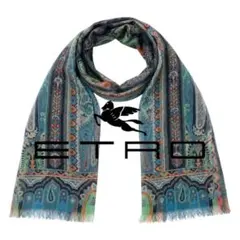 Q823 美品 エトロ ペイズリー柄 シルク 高級感 上品 スカーフ レディース