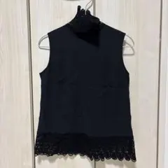 DSQUARED2 ノースリーブ　カットソー　ハイネック　黒　レディース　38