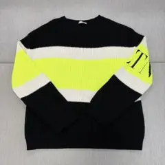 ⚠️毛玉なし美品⚠️VALENTINO ニット セーター ブラック ネオンカラーのサムネイル