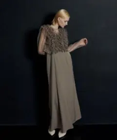 acka tulle vest satin one-piece 結婚式 ドレス - メルカリ