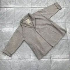 studio CLIP カーディガン ガウン 裏起毛 グレー 防寒 秋冬 F