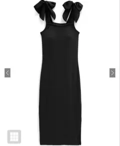 【美品】リボンテレコリブキャミワンピース［sf1028］