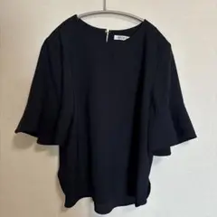 ノーリーズ　麻調ラッフルスリーブブラウス