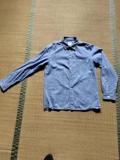 R.NEWBOLD 長袖シャツ ブルー系 ギンガムチェック