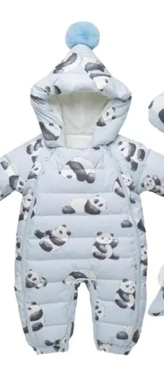 パンダ柄　ジャンプスーツ　80cm(9〜12ヶ月)　Reegoo Peter
