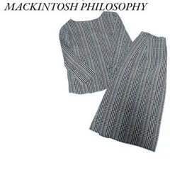 マッキントッシュ　セットアップ　チェック柄 ブラウス　フレアスカート