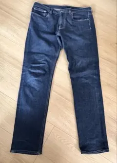 GU メンズ　デニム　33インチ　ジーンズ　インディゴ 大きいサイズ