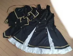 コスプレ衣装 ブラック 4L ミリタリー・学園風
