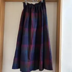 美品　AS KNOW AS アズノウアズ　チェック柄　フレアスカート