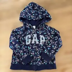 GAP 花柄 ジップアップパーカー　100