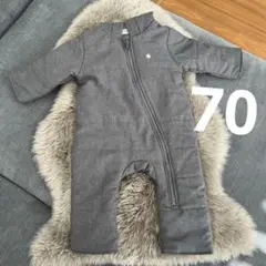 【未使用に近い】Polo baby カバーオール 70cm グレー ポロ　ダウン
