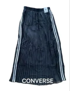 ★CONVERSE サイドライン シフォンプリーツスカート ロングスカート