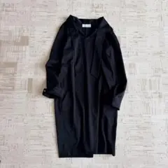 ADAM ET ROPÉ ブラック　シャツワンピース　リボン　38