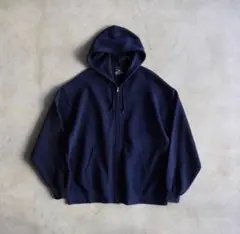 90s CHEETAH ジップアップパーカー ジップパーカー フーディー L 紺のサムネイル