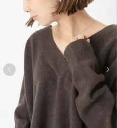 美品✨カシミヤ混 Deuxieme Classe Vネックプルオーバーニット