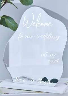 ②-1結婚式 ウェルカムスペース ステッカー ミラー ボード 受付 オーダー