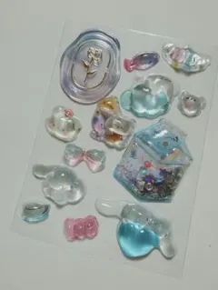 ⑥ シナモロール キラキラカプセルシール シールいろいろ おすそ分け