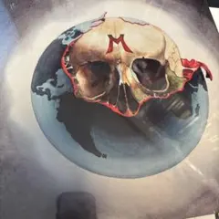 ビンテージ 昭和レトロ 70s ミッドセンチュリー モダンアート SKULL 額