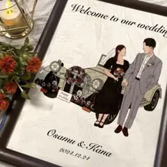 結婚式　ウェルカムボード　似顔絵