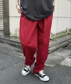 【ILL’S】ワイドテーパード リラックスイージー カラーシェフパンツ