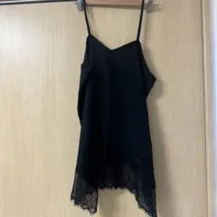 しまむら×omi 裾レース キャミソール ブラックのサムネイル