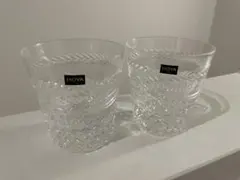 HOYA CRYSTAL ホヤ 高級 ロックグラス ペア カットガラス 保谷