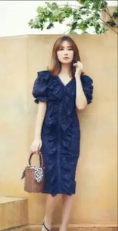 【新品】Her lip to Cotton Lace Ruffled Dressのサムネイル